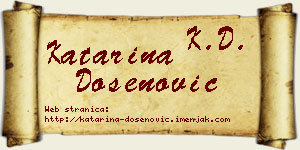Katarina Došenović vizit kartica